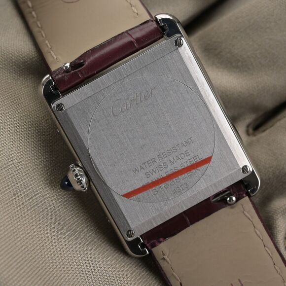 Cartier Tank Must Large WSTA0054 Red Burgundy 26mm Men's Watch Full Set - Picture 8 of 12